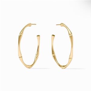 NWOT Julie Vos Bamboo Hoop Earrings Price Firm